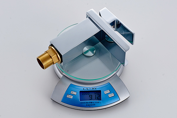 Cold And Hot Water Chrome Bathroom Faucet ROVATE With Rectangular Spout