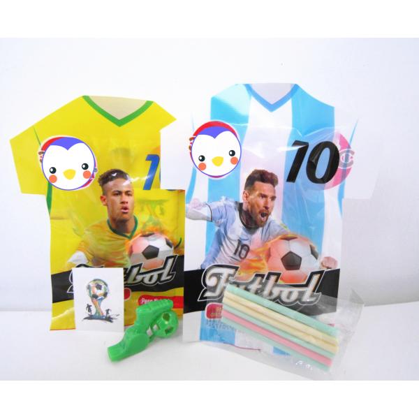 Конфета ручки CC вкуса плода кубка мира Multi с ручкой татуировки и свистком футбола