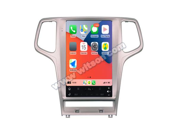 Écran Tesla Vertical Android 13,6 pour Jeep Cherokee 2011-2013 Lecteur multimédia stéréo GPS Carplay