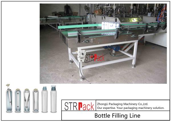 Bag On Valve Aerosol Filling Machine Line / Liquid Bottle Filling Machine Line