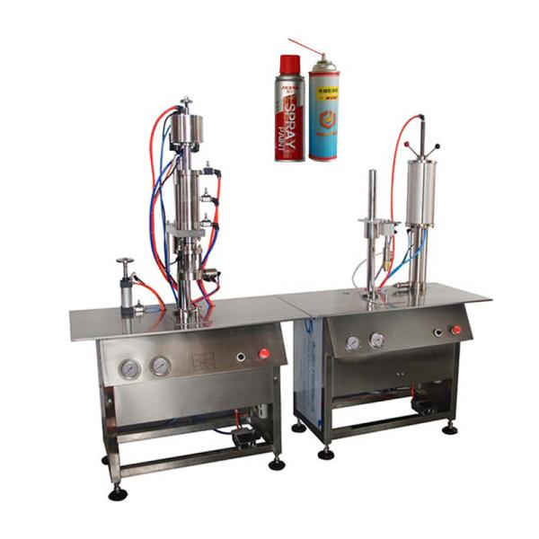Gas Filling Accuracy ≤±1% 1" 25.4mm Valve Bag on Valve Filling Machine for Body