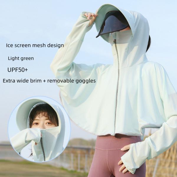 Thin Sun Jacket With Hood 360 Degree Protection Long Sleeve Sun Protection Jacket