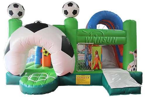 Soccer Themed Inflatable Children'S Bounce House / Commercial Bounce House