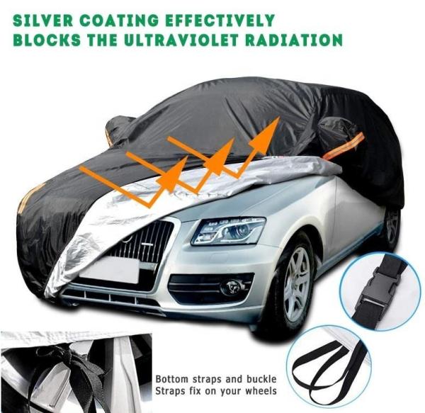 Custom Size and Logo Uv Protection Body Car Cover Sun Wholesale Good Quality Polyester 52X48X32CM 0.8-3kg 200 Pcs