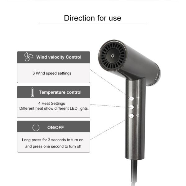 Двигатель турбины воздушных судн фена волос MeStar моделируя гарантию 1 года