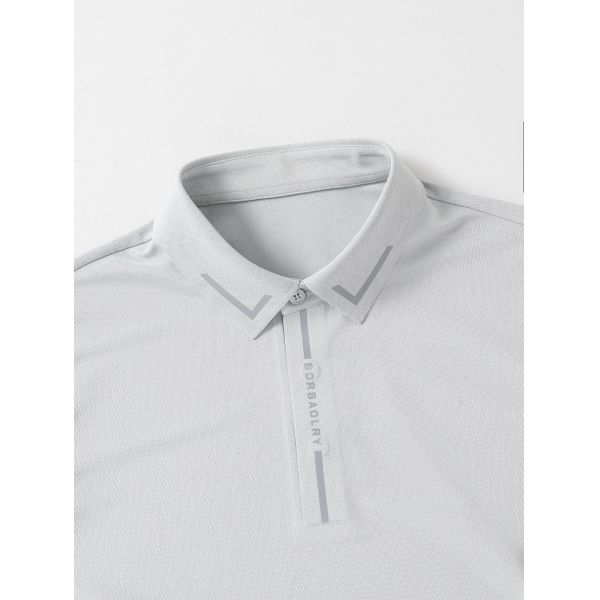 Custom Logo Design Seamless and Quick Dry High Quality White Black Polo Tshirt for Men
