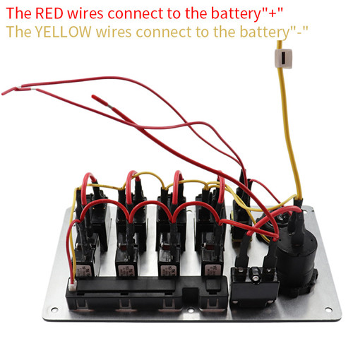 15A IP68 Black 4 Gang Boat Switch Panel Waterproof single touch