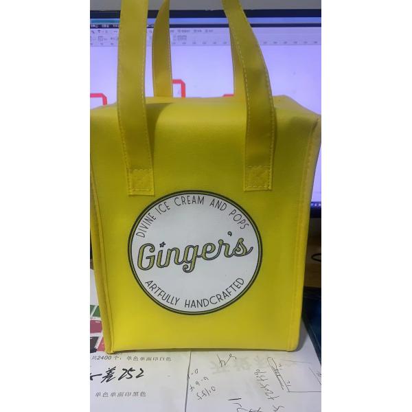 Customized Color Non Woven Insulating Lunch Cooler Shopping Bag for Picnic Ice cream Pack
