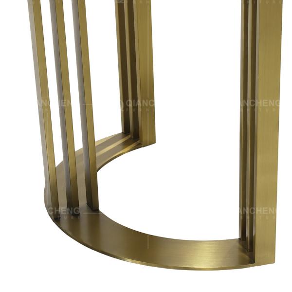 Pé de aço inoxidável do ouro de mármore 200x100x75cm luxuoso italiano da mesa de jantar