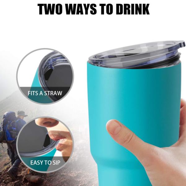 Vehicle - Mounted Stainless Steel Vacuum Mug Clear Lid Oem Odm Service