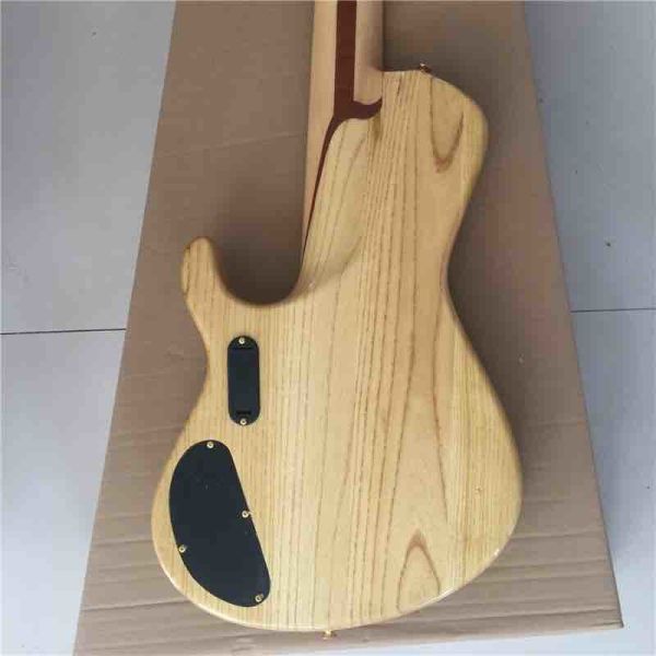 Custom Burst Maple Top 6 Strings Bass Guitar Neck Through Body Ebony Fingerboard Active Pickups Electric Bass