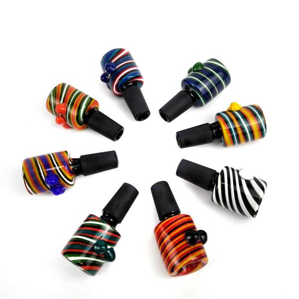 14mm Color Mix glass bong bowl , Male Bowl Piece for Water Pipe Daily Use