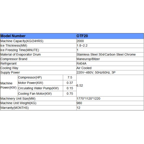 2000KG Capacity Industrial Flake Ice Machine Automatic 2Ton Dry Ice For Fishery