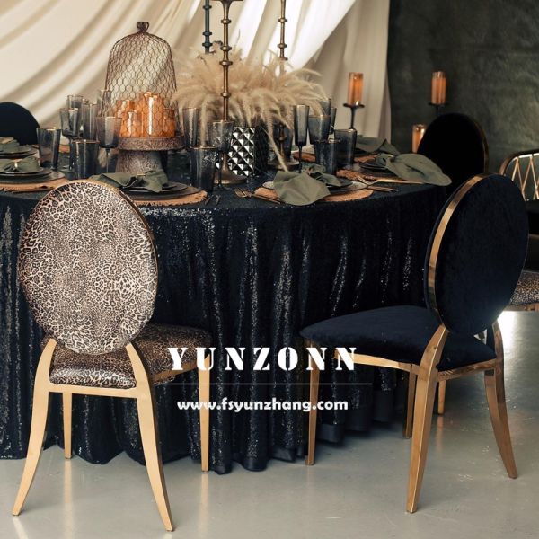 Modern Luxury Leopard Print Velvet Gold Leg Dining Chairs Wedding Event Furniture with Metal for Hotel Outdoor Living Room Use