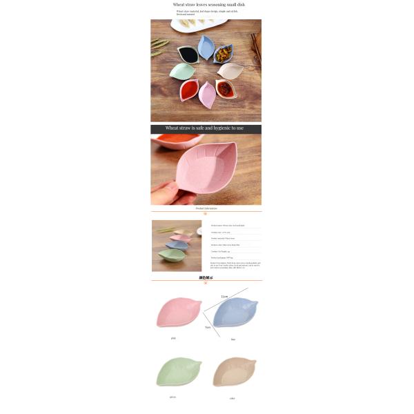 Pickled Vegetables Wheat Parties-Seasoning Dish Plate for Disposable Plastic Tableware