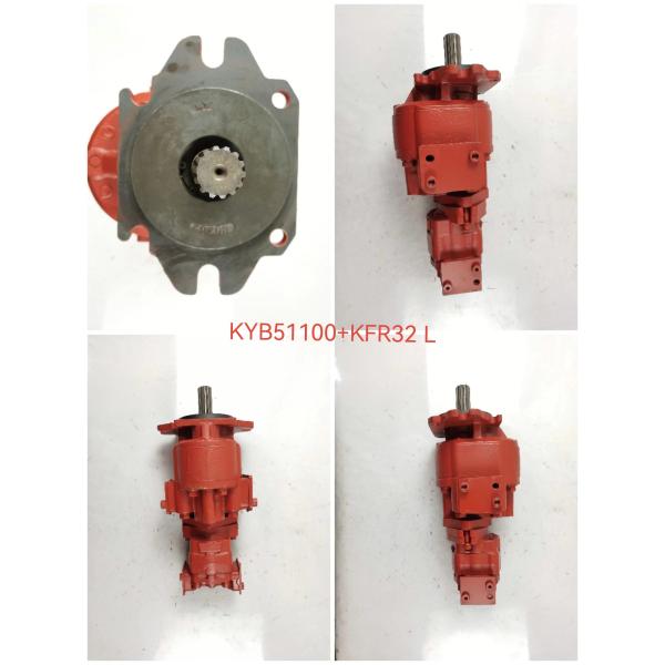 KYB51100+KFR32L Komatsu Hydraulic Gear Pump GD605A GD655A WA100 WA100SS
