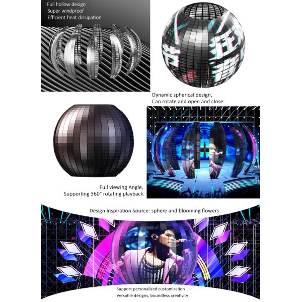 Customized LED Big Stage Backdrop LED Display Screen for Concert
