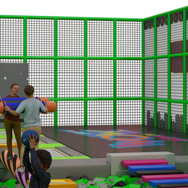 Parcs de trampolines intérieurs amusants et passionnants Parcs de saut intérieurs personnalisables avec parcours d'obstacles