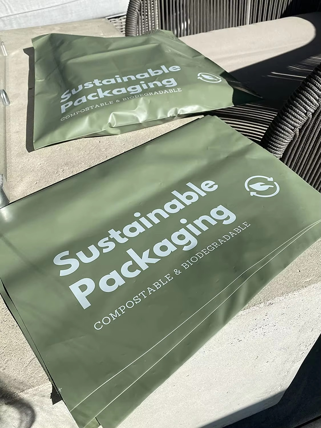 Matte Black Custom 100% Biodegradable Compostable for Poly Mailer for Clothing and Fur Shipping for Shoes and Other Articles