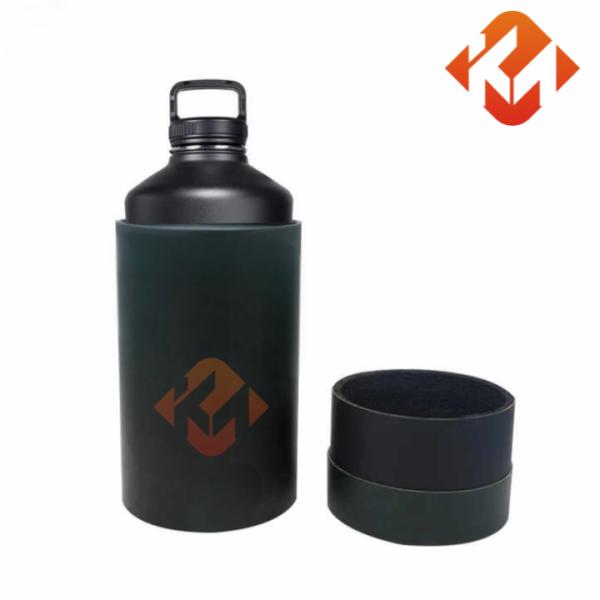 Embalaje de tubos de vino ecológicos Envases redondos de tubos de papel Kraft portátiles