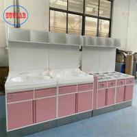 Three Section Slider Wall Mounted Dental Cabinets Solution Hospital Furniture