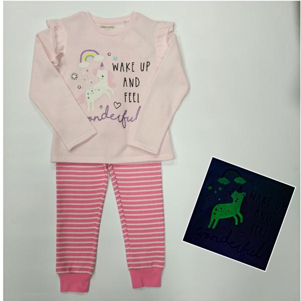 Super Warm Winter Children Pajamas with Cute Pattern and Cotton Fleece Lining