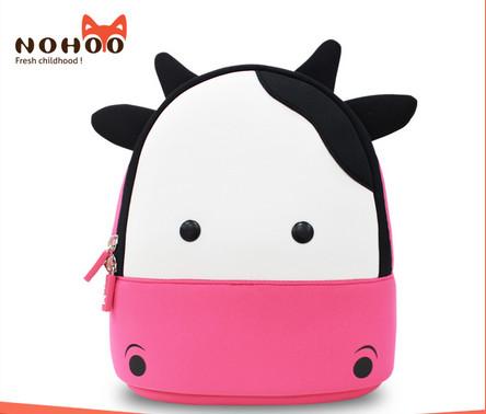 Toddler Cow Backpack Water Proof , Pink Animal Backpacks For Kids