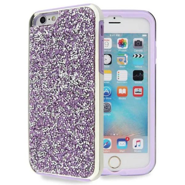 2 in 1 Luxury Diamond Plating TPU+PC Flash Drilling Back Cover Cell Phone Case For iPhone 7 6s Plus