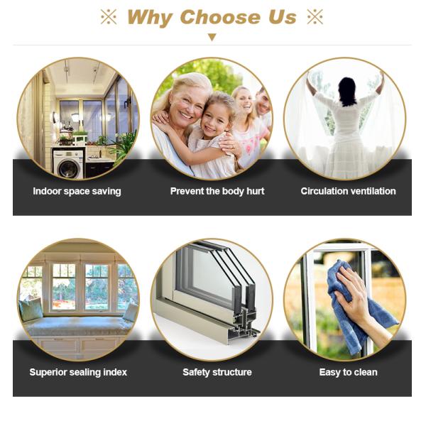 Outward Hung Aluminium Windows And Doors Energy Saving With Low - E Glazed Glass