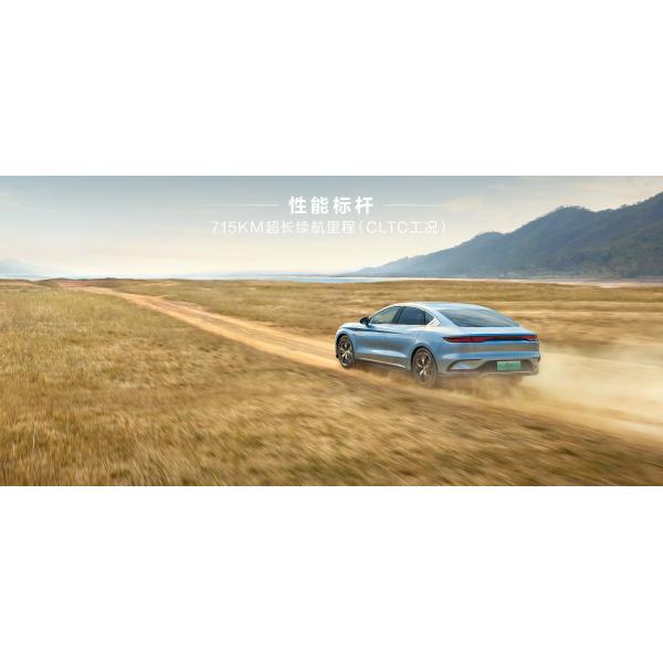 Blue 2024 BYD Han EV 506km Four-Wheel Drive Left-Hand Drive Five-Seater Electric Car