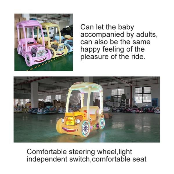 Electronic Old Roof Kids Bumper Car Riding Game Rain Proof