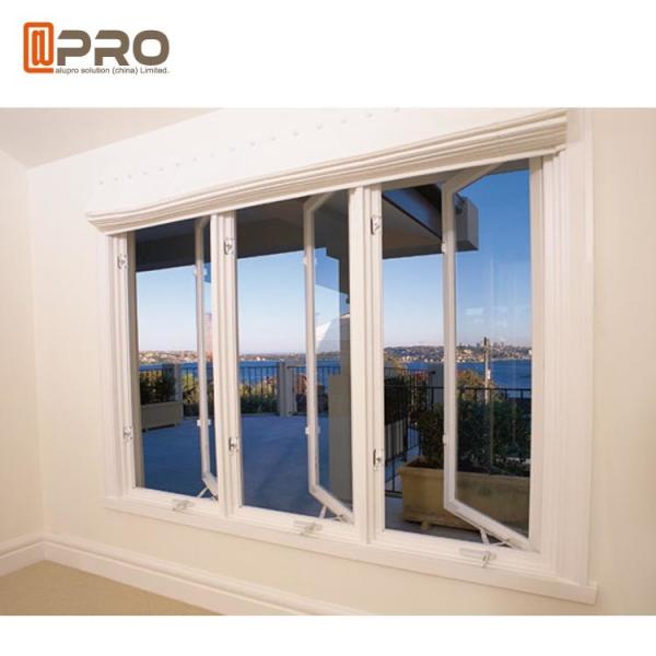 Water - Proof Aluminium Flush Casement Windows Powder Coating Thickness 1.0-2.0mm modern casement windows