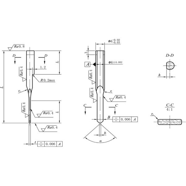 PM HSS Carbide Punch Pin , Tungsten Carbide Components Various Shapes
