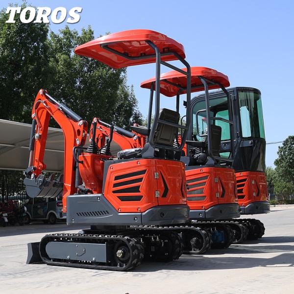 Excavadora mini hidráulica diesel com altura máxima de escavação 2490 mm