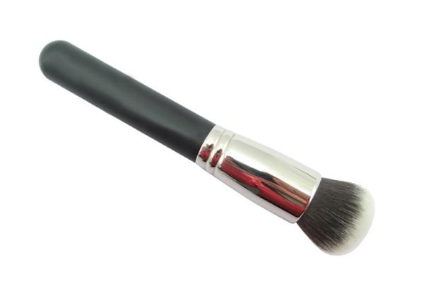 Synthetic Bronzer Makeup Brush Sliver Ferrule Grey And Black Hair