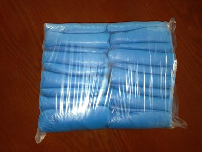 Hospital Disposable Shoe Covers PE Polyester Material Lightweight Light Blue Color