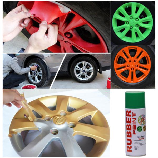 Не токсическая резиновая автомобильная краска аэрозоля, трудно- нося черная краска для пульверизатора для металла