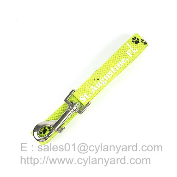 Polyester dog lead dog leash, personalized printed polyester ribbon dog leash 1 x 6L