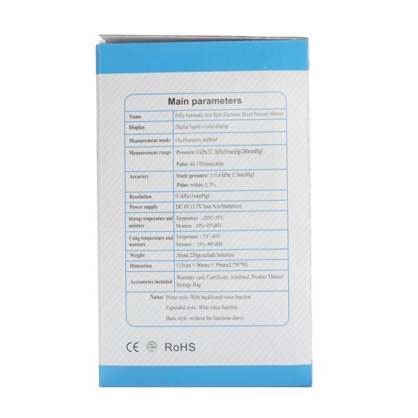 Electronic Household Medical Devices Arm Sphygmomanometer Blood Pressure Gauge