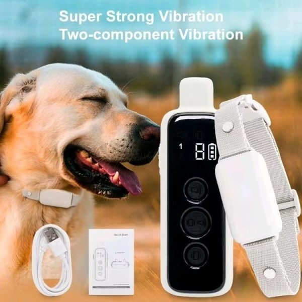 Hot Sale Rechargeable Electric Dog Training Collar 300m Range Safe Beep Vibration Remote 3 Modes Waterproof Nylon Portable Smart