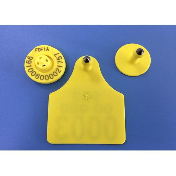 134.2khz Personalized Cattle Ear Tags , TPU Material Cattle Tracking Ear Tags