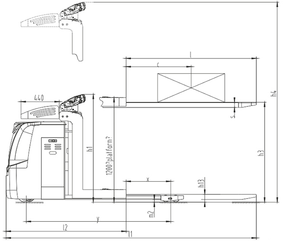 Low Level Order Picker Forklift 1 Ton People Standing Order Picker Truck