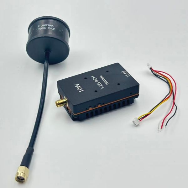 High Performance Analog Video Transmitter 1.2GHZ 8-10W 9CH Adjustable Power For FPV Racing