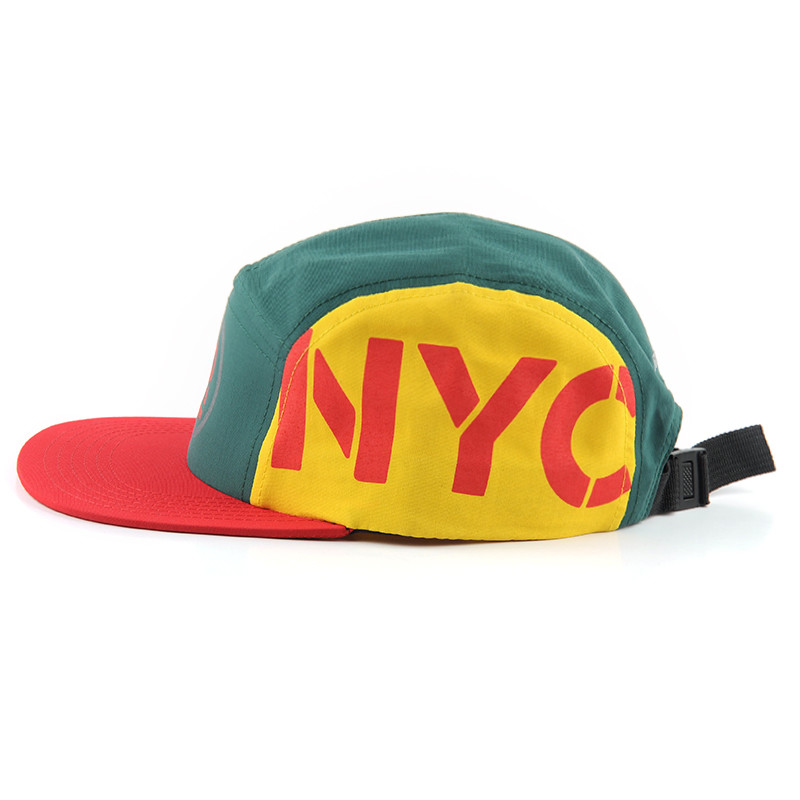 Oem Running 5 Panel Camp Caps Lightweight Custom Embroidery Logo All Over Printing