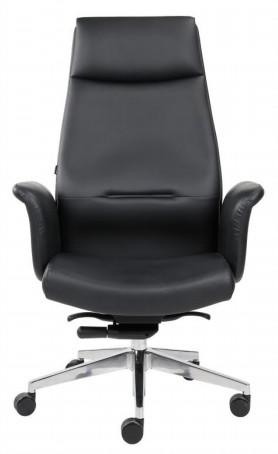 High Back Leather Ergonomic Office Chair , 1220mm TUV PU Leather Swivel Chair
