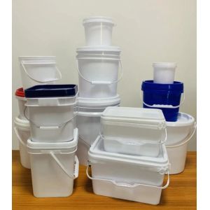 20L Clear Stackable Plastic Bucket with Snap-On Lid