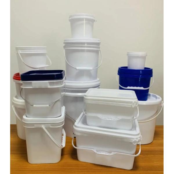 20L Clear Stackable Plastic Bucket with Snap-On Lid