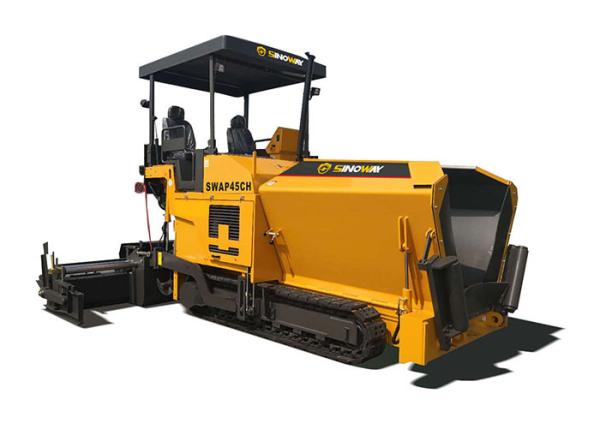 Compact Road Paving Machine 4.5 m width Hydraulic Rubber Crawler Road Finisher