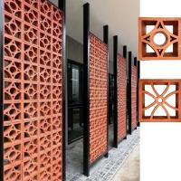テラコッタ風ブロック建築 壁飾り 土の格子レンガ