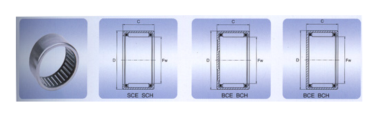 Lightweight Caged SCE BCE Needle Roller Bearings